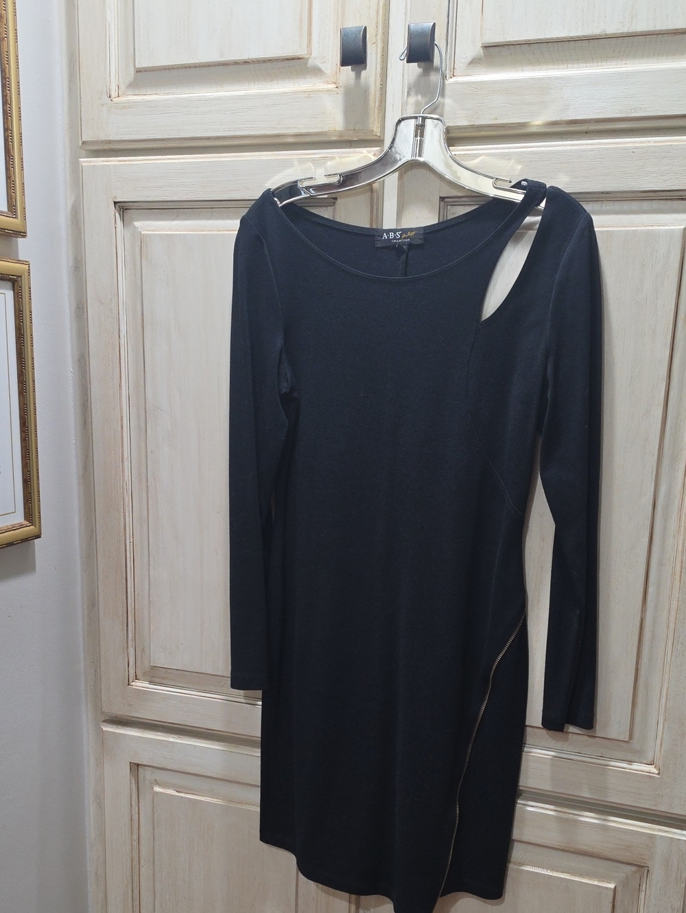 ABS by Allen Schwartz black long-sleeve mini dress